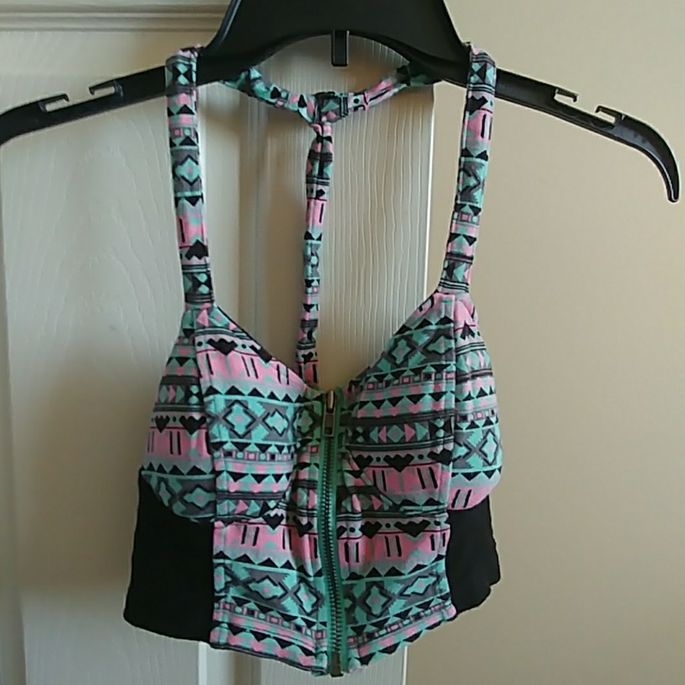 Zip up bustier